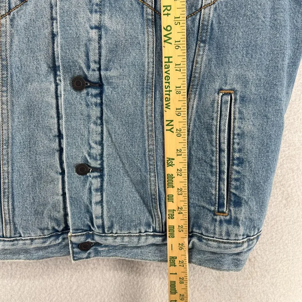 Levi's Light Blue Denim Sherpa Collar Jacket - Picture 11 of 16